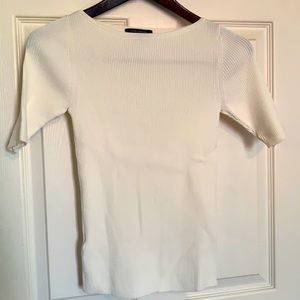 Boat neck delicate knit top